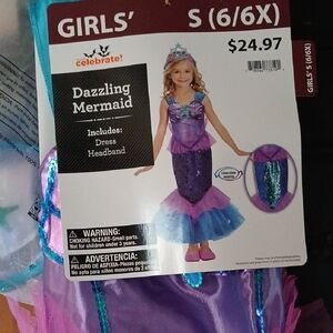 Dazzling Mermaid Costume for Kids - Purple and Blue